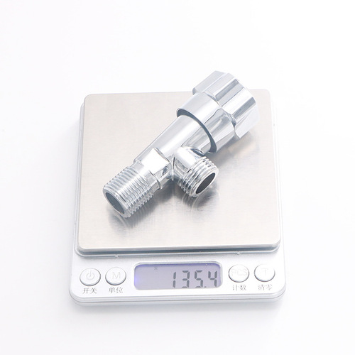 Zinc alloy hot and cold triangle valve for home use 4 points toilet water heater water inlet eight-shaped valve triangle valve manufacturer wholesale