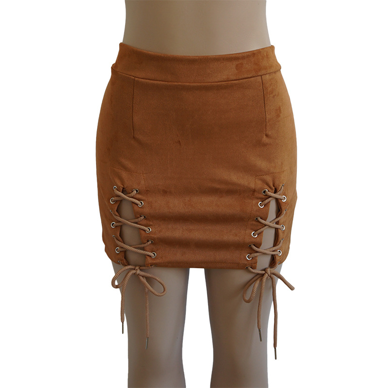 Jupe femme LANGUE DES FLEURS en Daim - Ref 3330249 Image 66