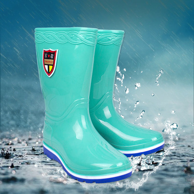 直销时尚女士中筒三色水鞋防滑耐磨美观工作户外三防雨靴雨鞋|ms