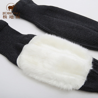 秋冬男女羊绒护膝加长款双层加绒加厚羊毛保暖护膝护腿批发|ru