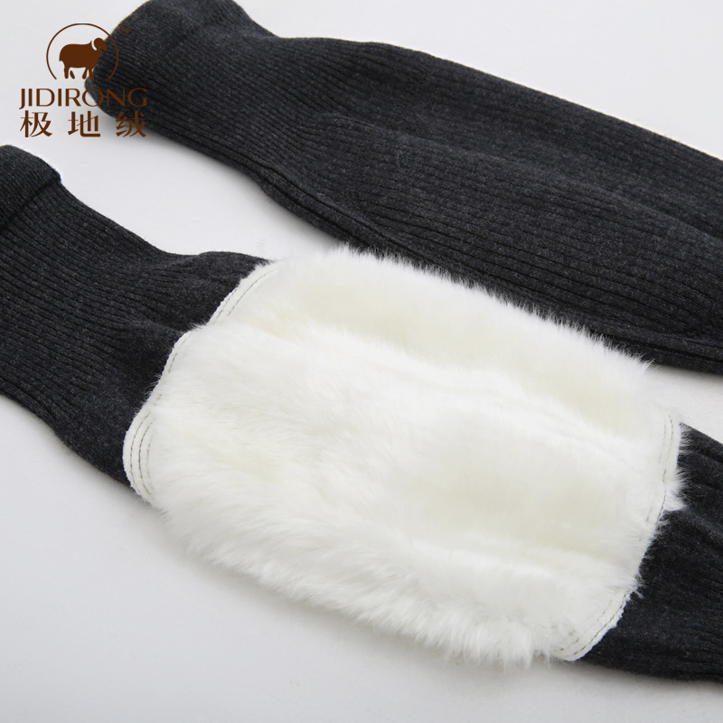 秋冬男女羊绒护膝加长款双层加绒加厚羊毛保暖护膝护腿批发|ru