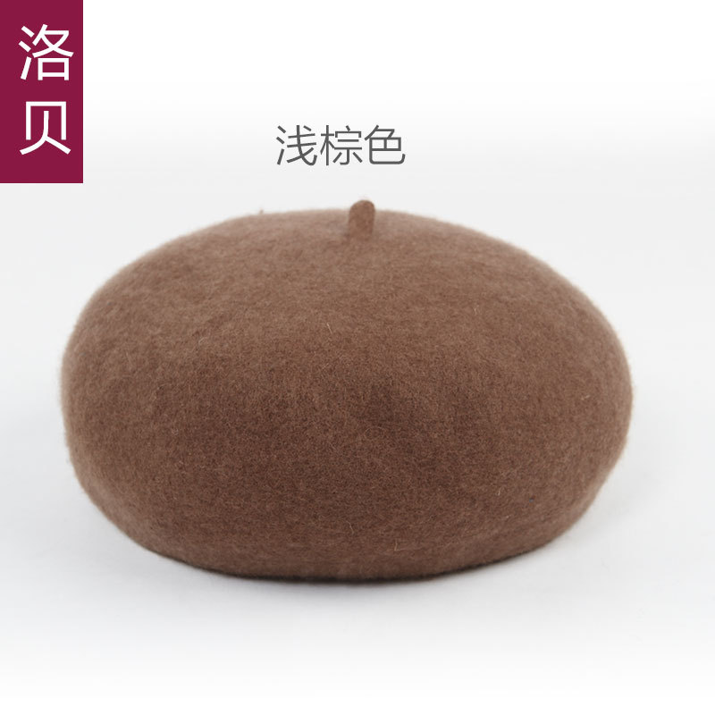 洛贝2016新做蘑菇贝雷帽颜色头像浅棕色