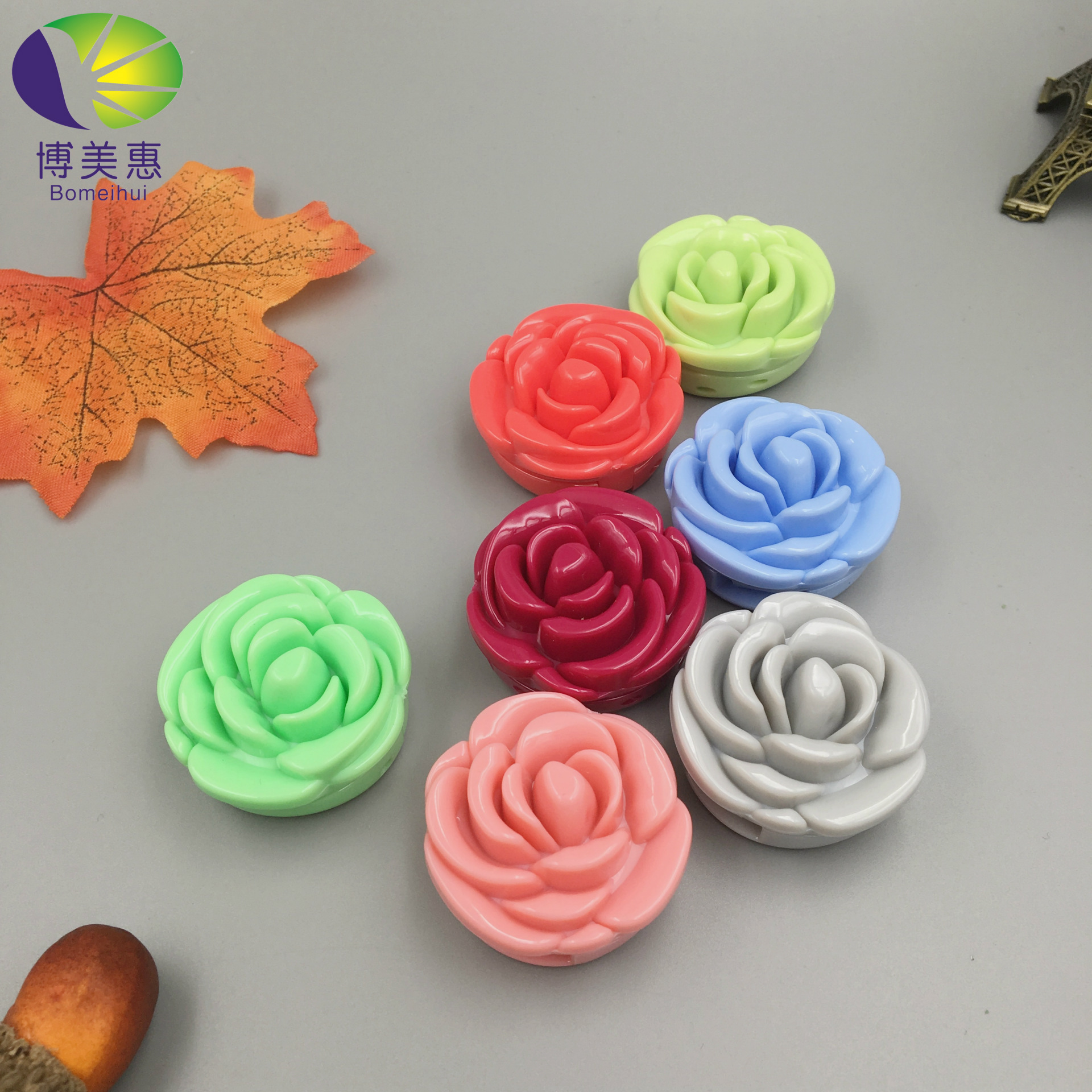 韩国热销新款3.c.玫瑰花型口红盘 迷你创意润唇膏管化妆品包材