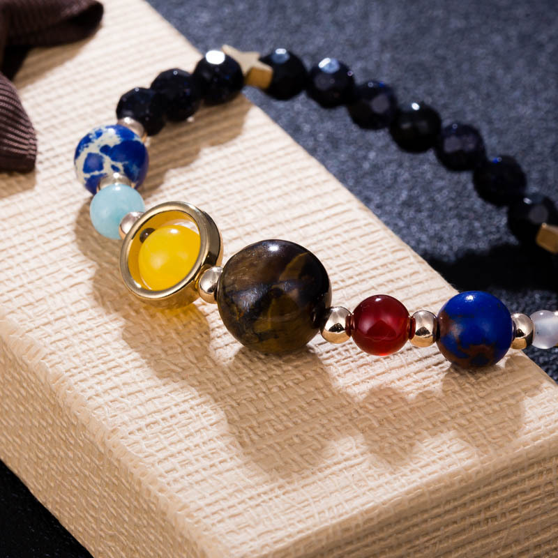 Beaded, Braid Design Ethnic Style Geometric Natural Stone Beaded Braid Bracelets