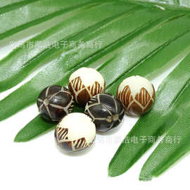 菩提籽莲花 菩提根雕莲花 天然菩提根雕刻莲花 佛珠配件散珠批发