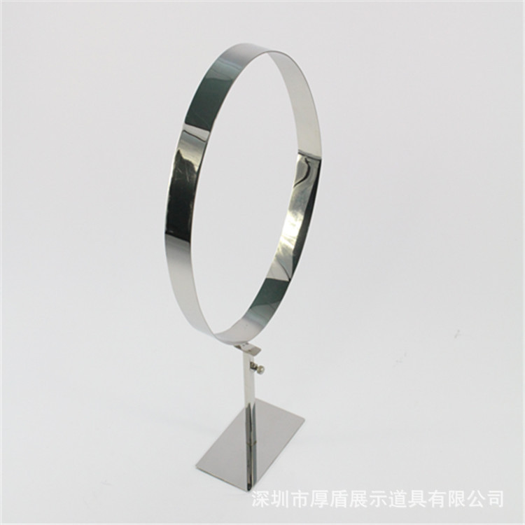 皮带圈带底座不锈钢展示架直播间展示道具腰带饰品展架