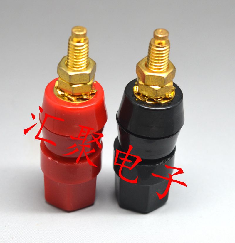 功放机接线柱音箱镀金接线柱. 逆变机红黑电源220V接线柱