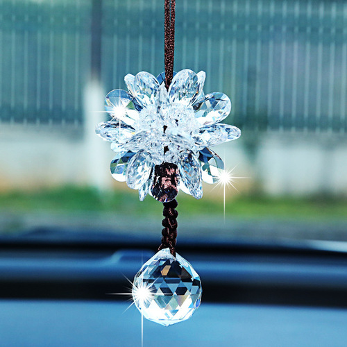 Korean car pendants, car interior decorations, car ladies' pendants, car rearview mirror crystal pendants, pendants