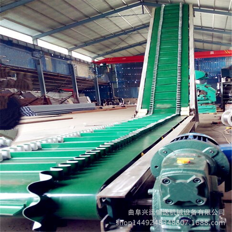 Z型裙边格挡不锈钢食品级输送机2