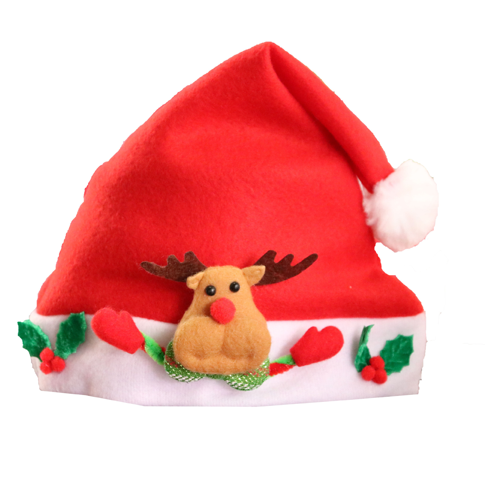 新款圣诞节鹿角圣诞帽金丝绒帽子派对节日装扮卡通圣诞帽装饰-阿里巴巴