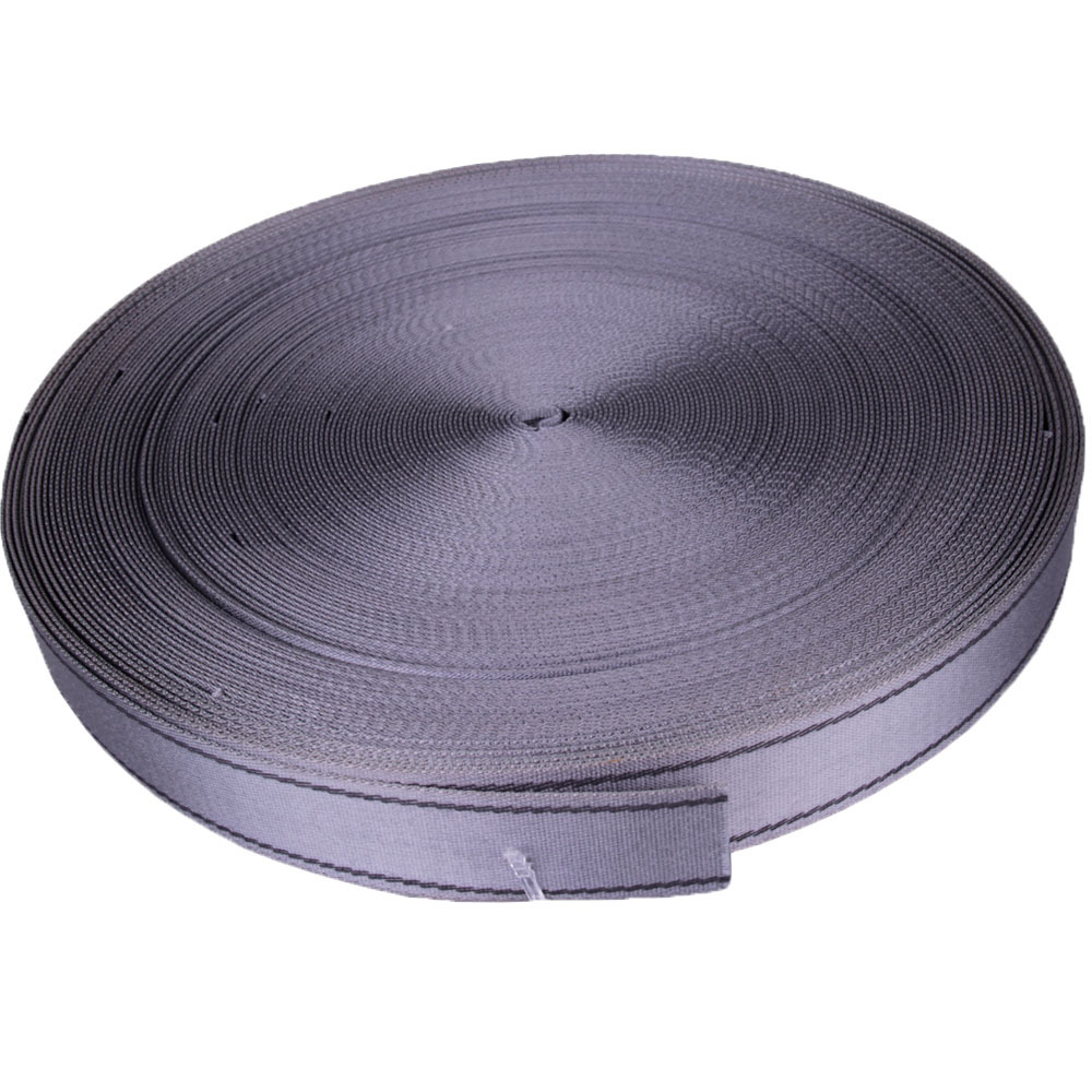 现货 3.8cm 尼龙带 灰色 平纹锦纶织带 宠物织带 电脑提花带