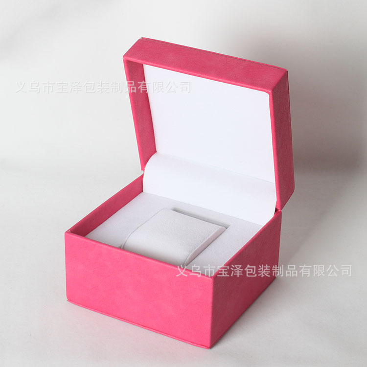 厂家定做手表包装盒 甜美少女粉色手表礼品盒 珠宝首饰盒