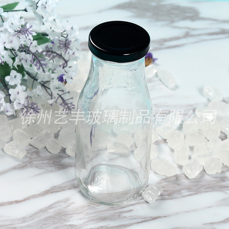 300ML酸奶玻璃瓶 咖啡玻璃瓶 果汁奶茶瓶 鲜奶瓶 全丝半丝玻璃瓶