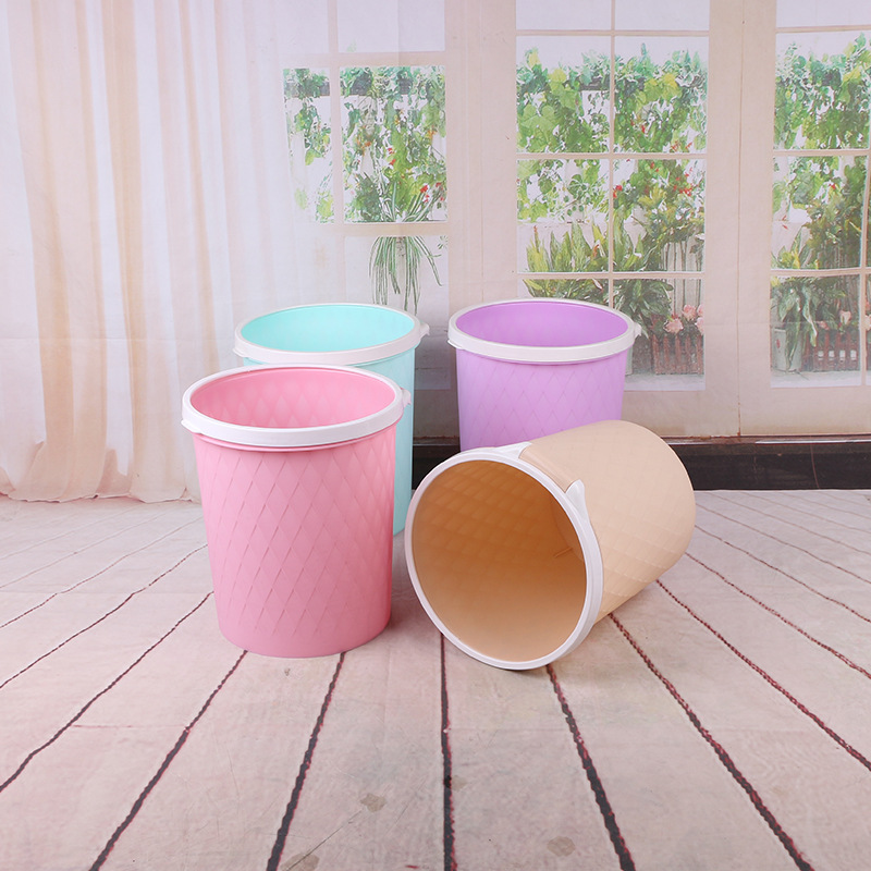 创意家用菠萝花型塑料垃圾桶 废纸篓 办公室垃圾筒 垃圾桶批发|ms