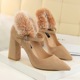 828-5 European and American fashion elegant banquet women's shoes with rough heels and high profile.