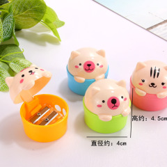 Shigaraki 360 Cartoon Double Hole Pencil Sharpener Portable Student Cute Bear Pencil Sharpener Creative Pencil Sharpener Wholesale
