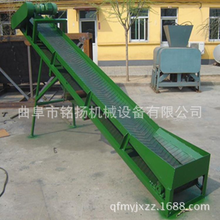 供应粮食爬坡升降式带花纹防滑皮带运输机pvc材质耐磨损腐蚀皮带输送机