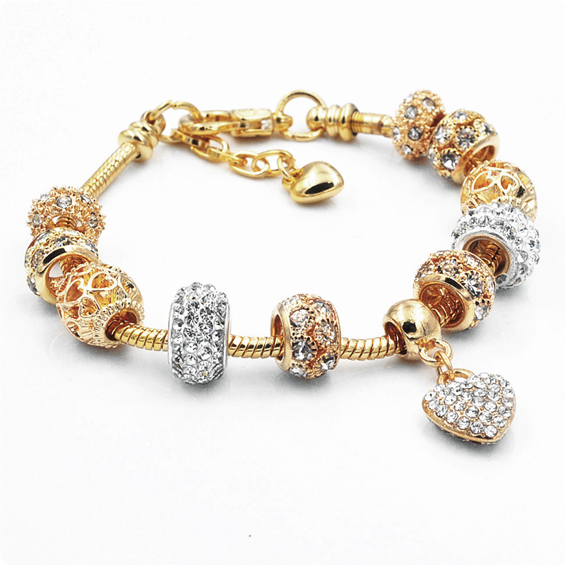 40g Weight Alloy Pendant Material Diamond Inlay Material Bracelets Classification Alloy Chain Material 1 Piece Quantity Holiday, Daily, Street Occasion Alloy Material Letter, Heart Shape Pattern Unisex Gender Plating Design Simple Style Style Simple Style Letter Heart Shape Diamond Alloy Wholesale Bracelets 6