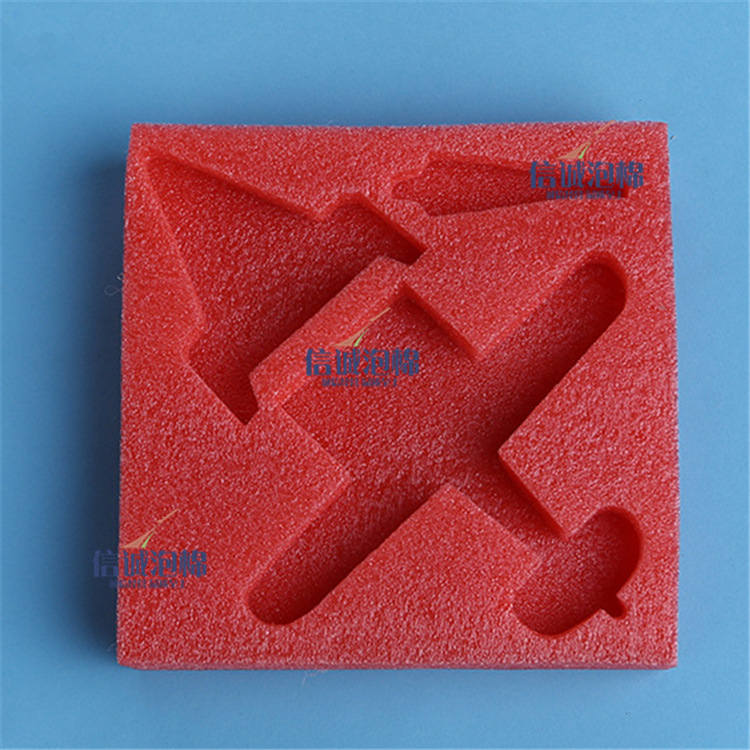 厂家化妆品珍珠棉保护内衬包装 工具箱植绒珍珠棉内衬托盘