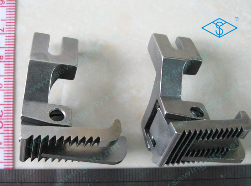 业缝纫机同步车DY车右止口挡边压脚0.3 0.5DY340活动带刀靴压线