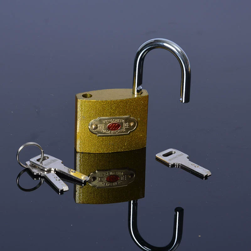 Hengsheng brand gold iron hanging lock 364 computer key dormitory door small hanging lock lock house anti -theft lock