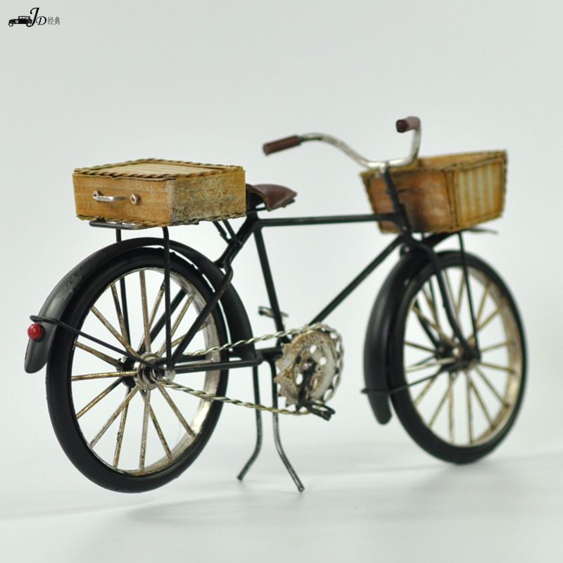 复古铁皮工艺品摆件装饰 大国防自行车模型 生日礼物 家居饰品