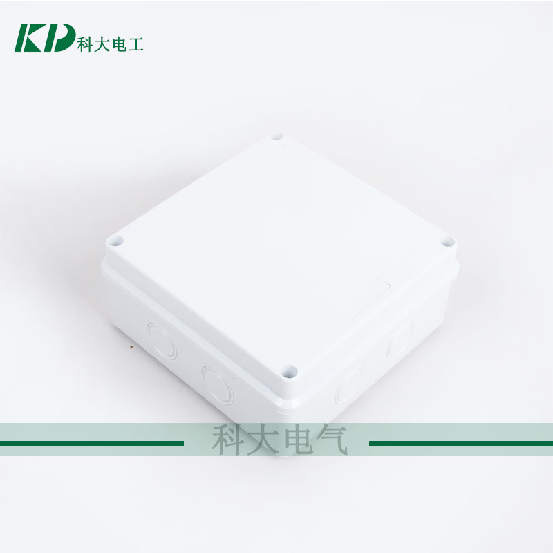 KEDA150*150*70塑料防水接线盒 带进出线孔线盒abs塑料壳体外壳