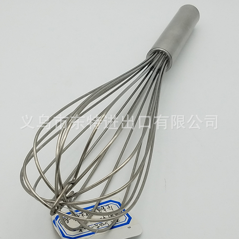 Factory direct sales of stainless steel egg beater with steel handle and 8-line manual mixer. Egg and cream beater for baking detail image 8