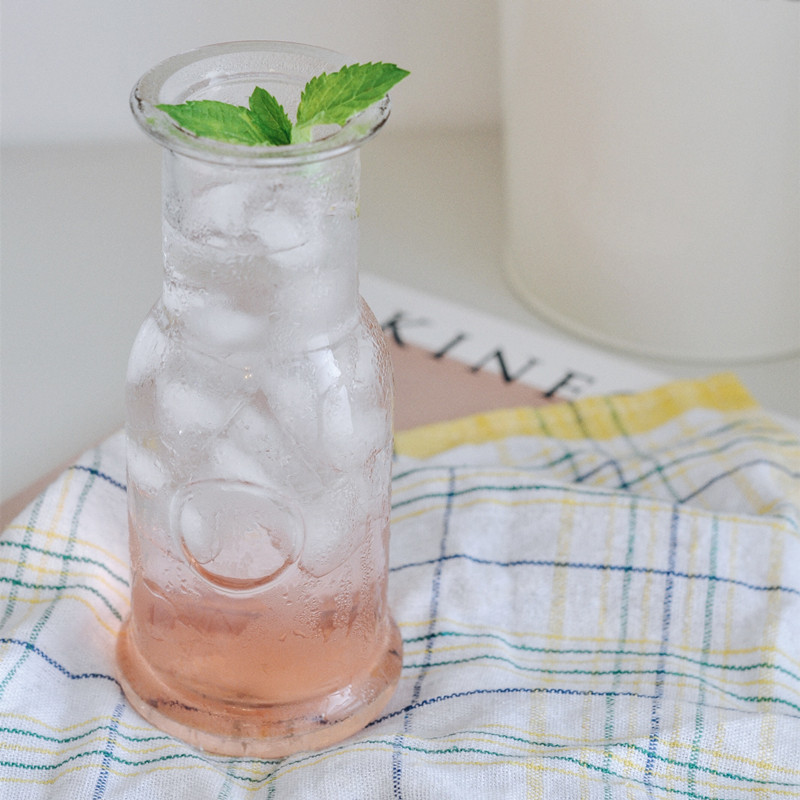 玻璃瓶厂家现货批发 0.35L 0.5L 透明玻璃泡茶瓶 冷饮瓶