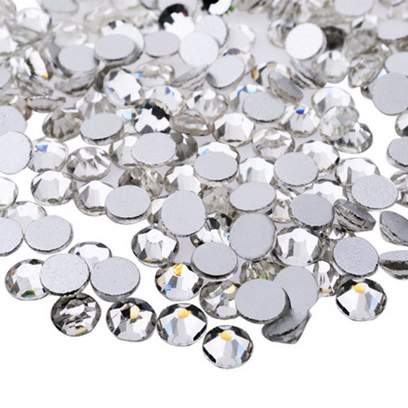 Al por mayor cristal plano diamante rhinestone SS3-SS50 transparente Comercio internacional un diamante teléfono móvil diamante