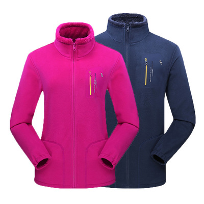 Cross border Specifically for Autumn and winter Coral Fleece lady Fleece outdoors Internal bile keep warm Cardigan coat