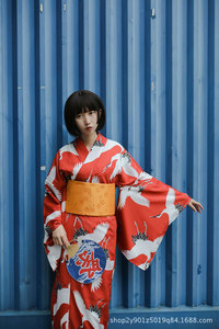 Japanese kimono formal women’s big vibration sleeve kimono crane handle big sleeve kimono suit