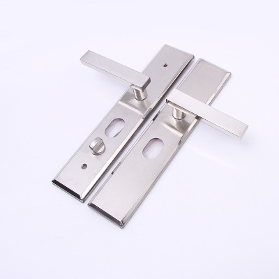 不锈钢多功能拉手 家居静音不分左右防撬锁面板执手五金门配