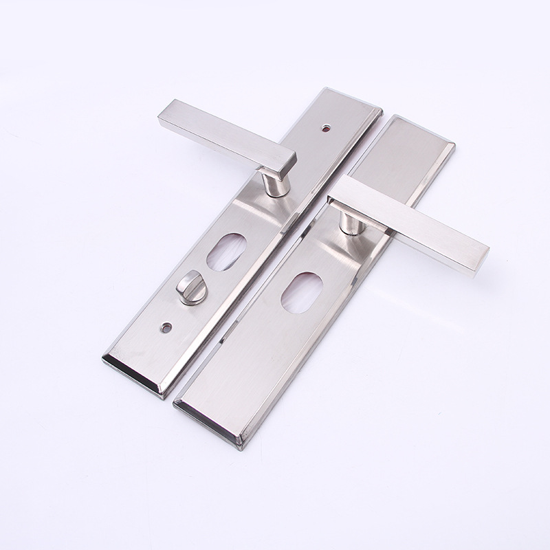 不锈钢多功能拉手 家居静音不分左右防撬锁面板执手五金门配
