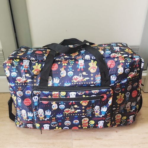 Anpanman cartoon waterproof portable foldable travel bag duffel bag foldable bag can be placed in the trolley case