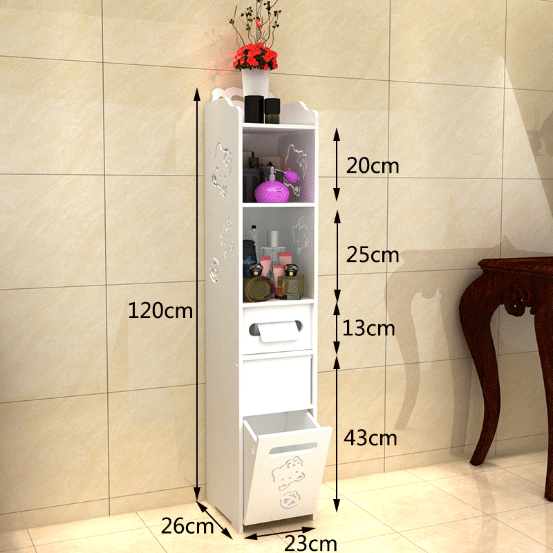 Baño creativo Rack de almacenamiento baño esquina piso Punch-libre multi-capa inodoro almacenamiento