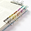 Small metal hollow long -tail folder hand account cute color office file Snack clip test paper clip 8 color selection