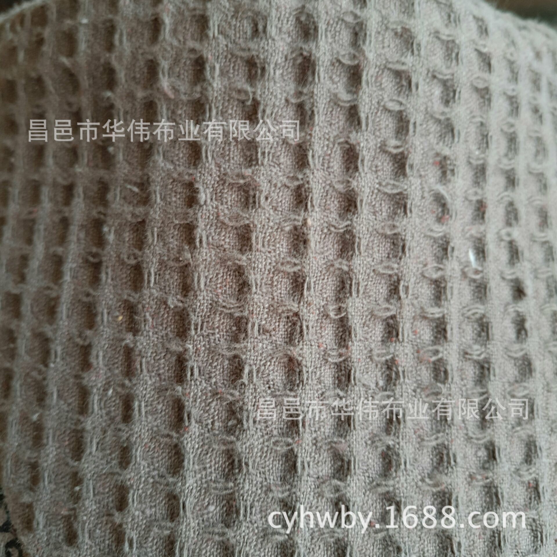 蜂巢布 涤棉拖鞋用蜂巢布梭织涤棉华夫格 21/2*10