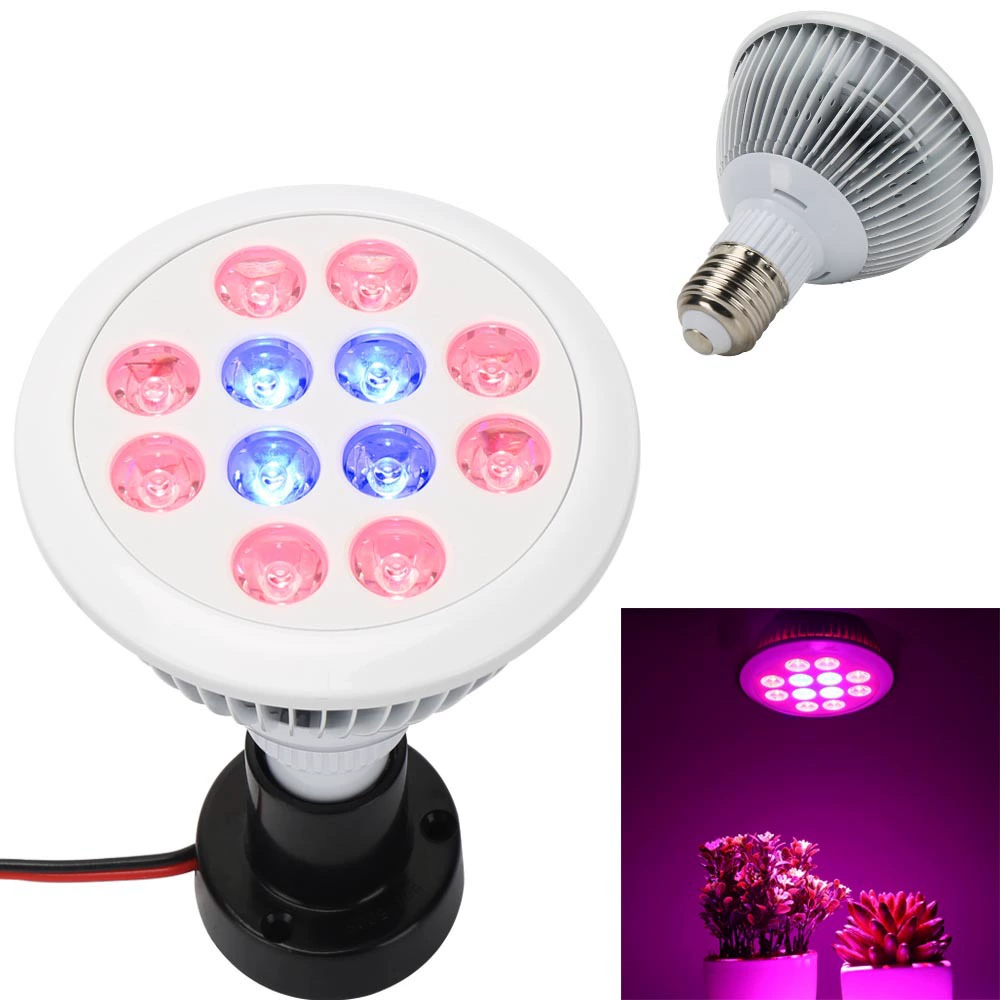 LED-лампа для освещения роста растений E27 36Вт для комнатных сеянцев, фруктов и овощей, мясных цветов, заполнение света для роста растений
