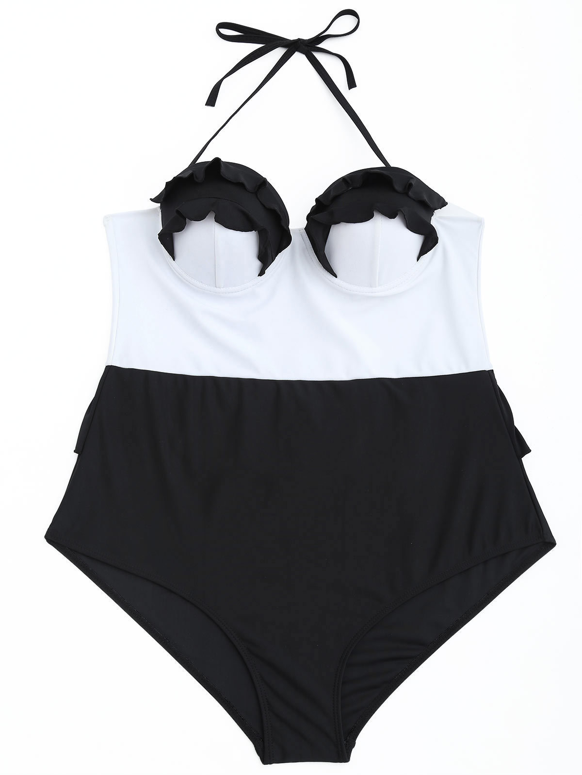 black and white stitching lace sexy swimsuits NSHL9843