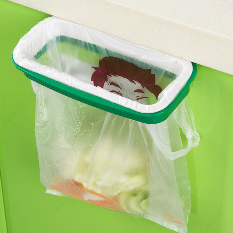 Hanging type kitchen Trash rack Cabinet doors Hanging type Trash Bracket Storage rack disposable bag Shelf 80g