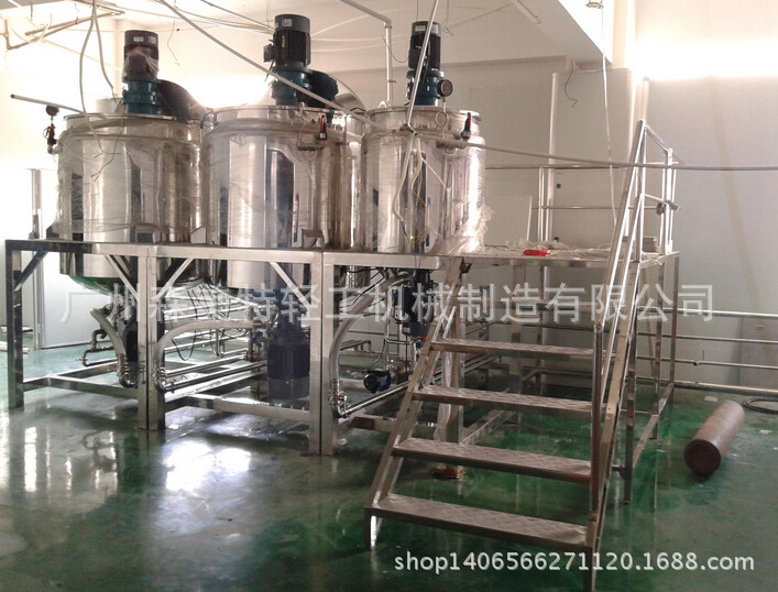 洗发水沐浴露护发素乳化搅拌罐 1000L加热式乳化搅拌缸 316乳化锅