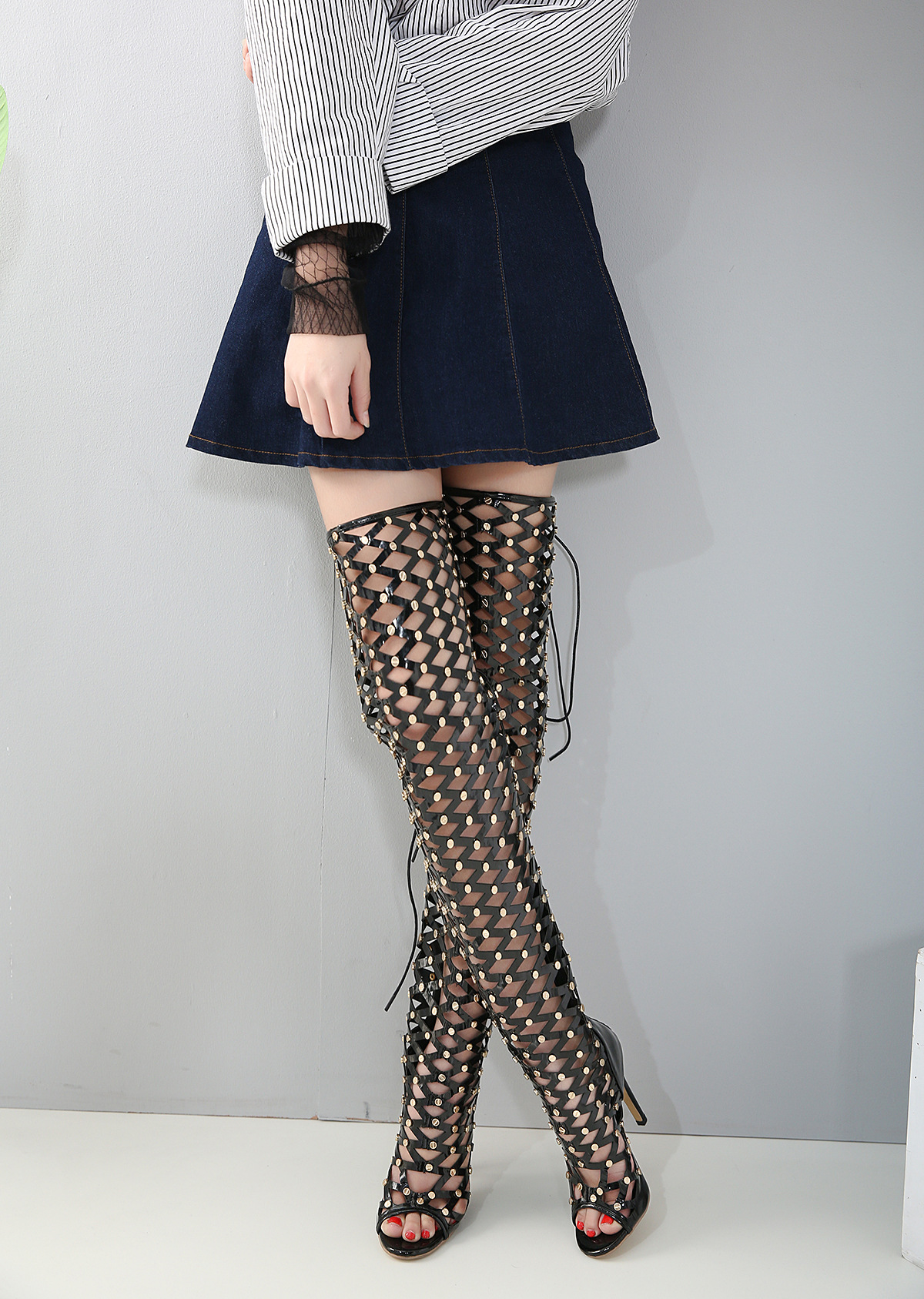 Bottes femme en PU artificiel - Ref 3355095 Image 9