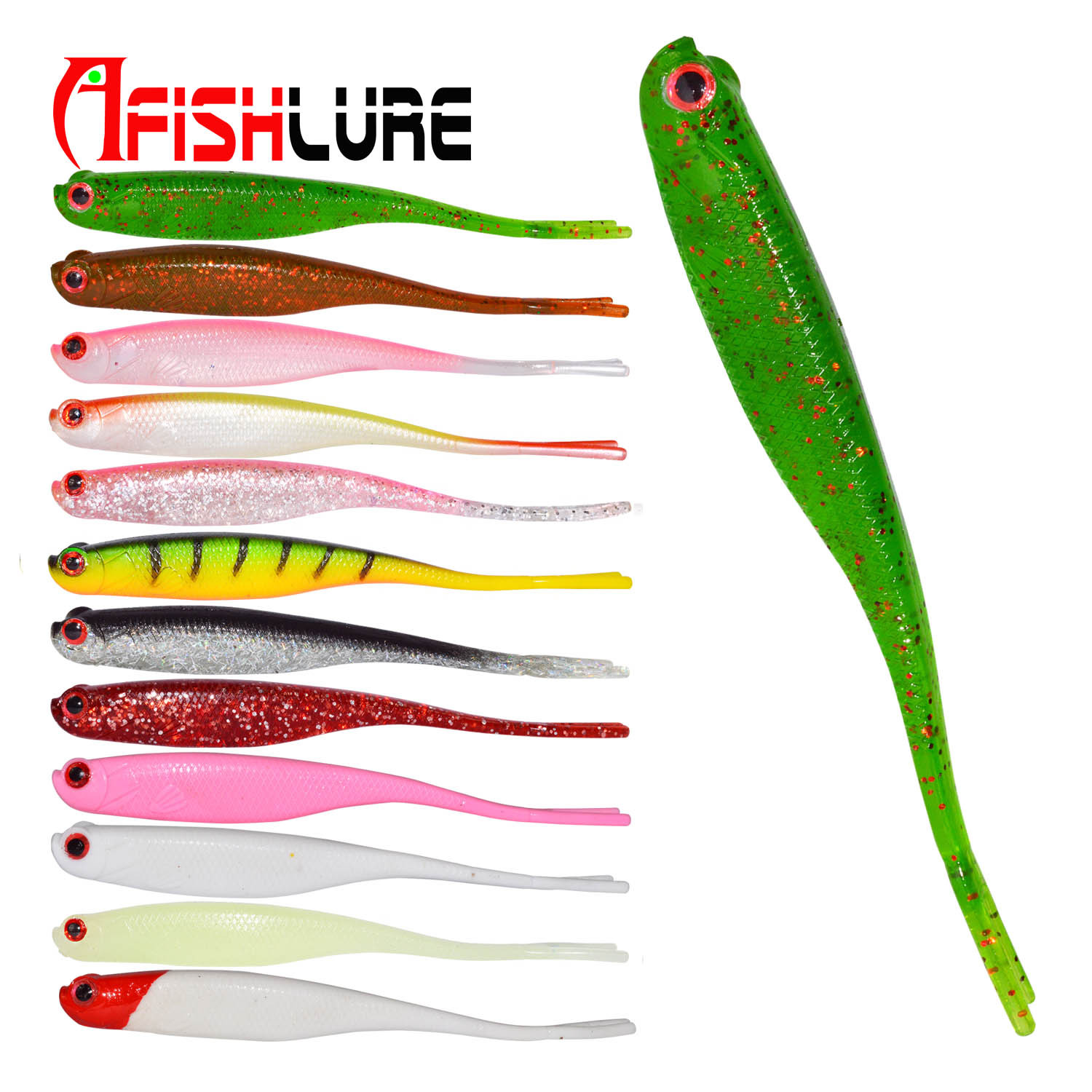 Floating Flukes Lures 115mm 7g Soft Jerkbaits Fresh Water Bass Swimbait Tackle Gear