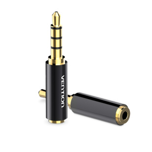 Wexun 3.5mm to 2.5mm headset adapter 3.5 to 2.5 male-to-mother phone audio cable big turn small