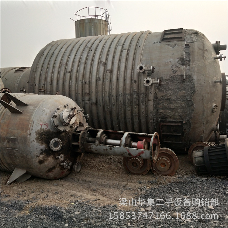 24小时供应二手高压反应釜 二手不锈钢反应釜 二手30吨搪瓷反应釜