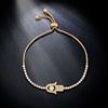 Foreign trade thermal selling Fatima hand jewelry inlaid stones bracelet Birthday exquisite gift bracelet wholesale brk45