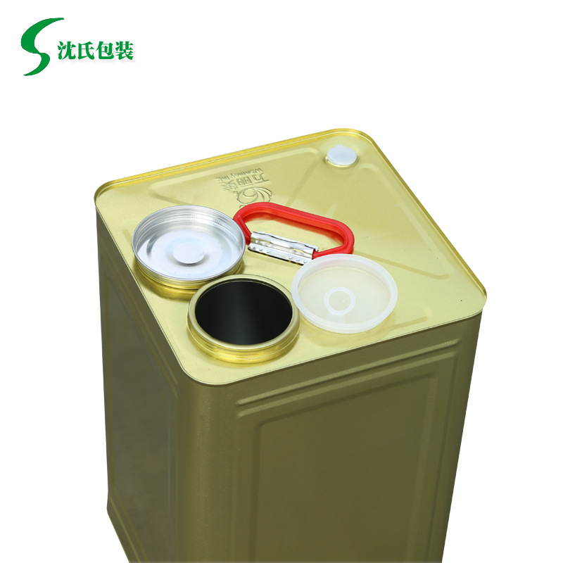 厂家批发18-20L方形马口铁桶 汽油桶闭口加厚铁皮化工金属包装桶