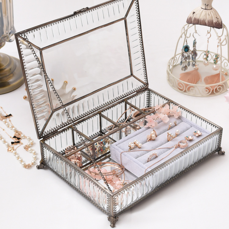 2020 DDisplayGlass Jewelry Box Ornate Personalized Jewelry Box For Girl