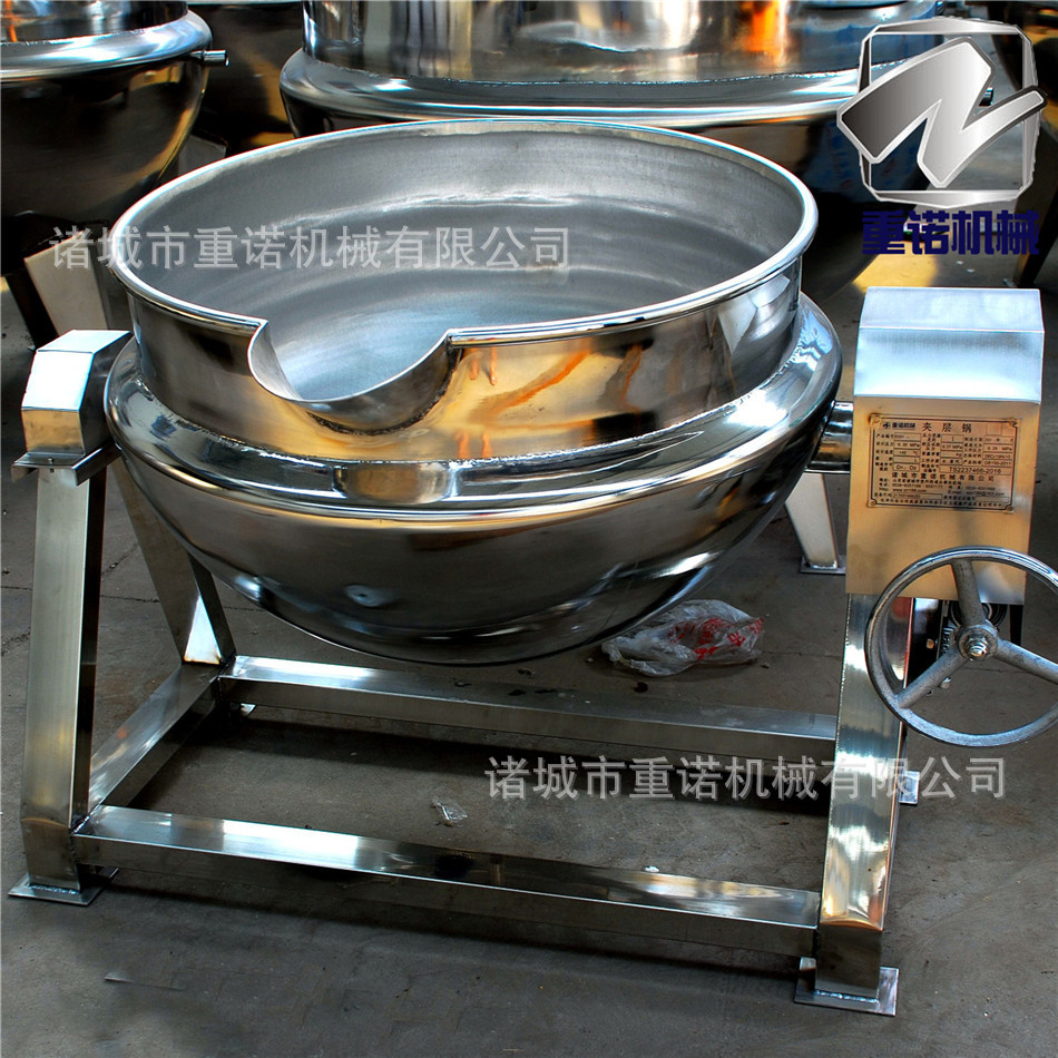 燃气卤制品夹层锅 鸭头鸭脖卤制锅 自动出料卤制设备